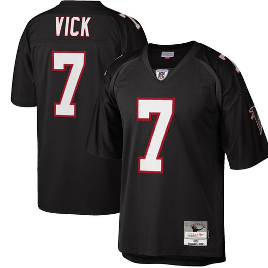 Michael Vick Atlanta Falcons Big & Tall 2002 Retired Player Replica Jersey - Black for sale | NFL Jerseys