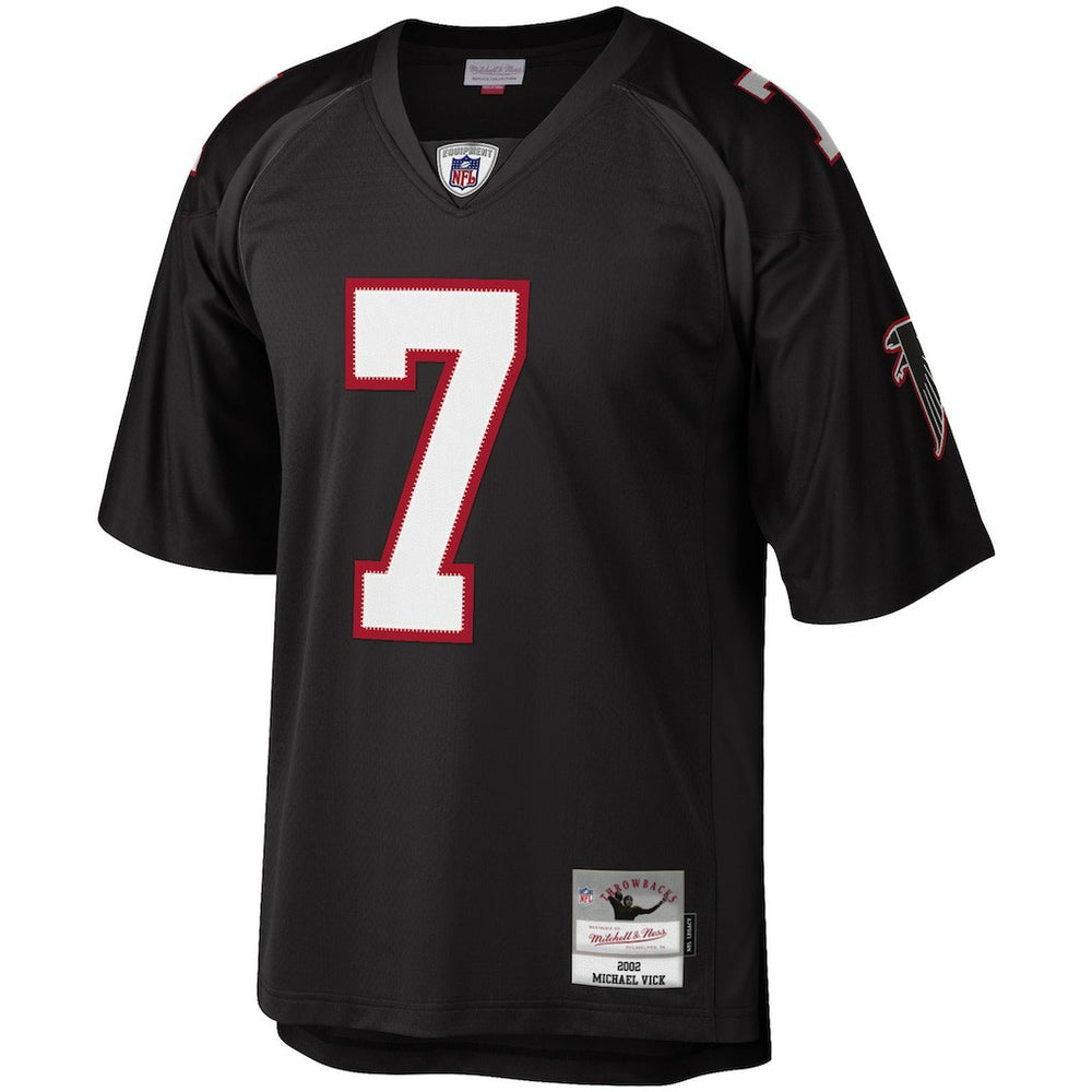Michael Vick Atlanta Falcons Big & Tall 2002 Retired Player Replica Jersey Black - Mitchell & Ness