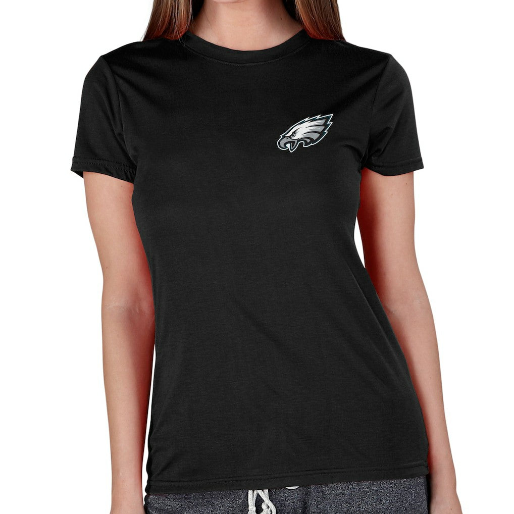 Philadelphia Eagles Concepts Sport Women's Marathon Knit Lounge Top Black - NFL