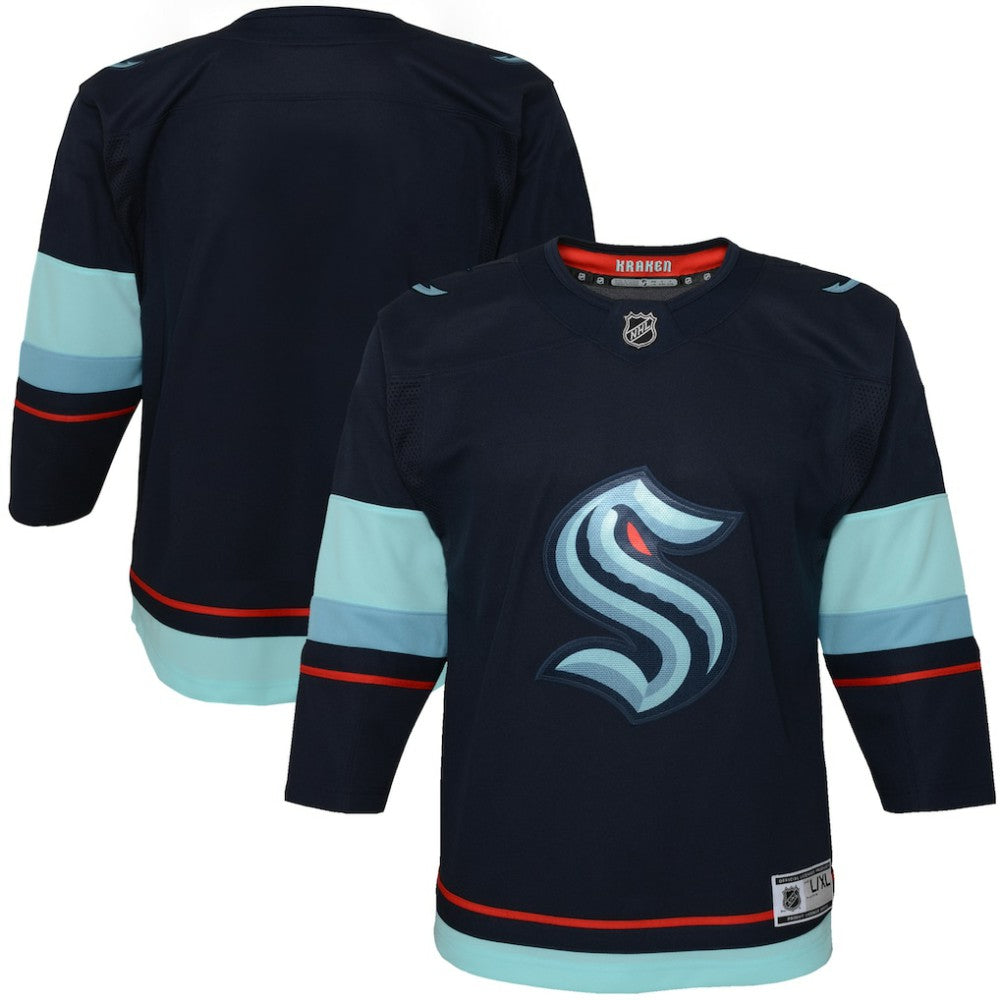 Seattle Kraken Youth Home Premier Jersey - Navy | NHL Jerseys