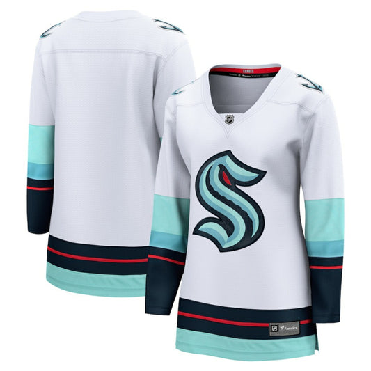 Seattle Kraken Fanatics Women's Away Breakaway Jersey - White | NHL Jerseys
