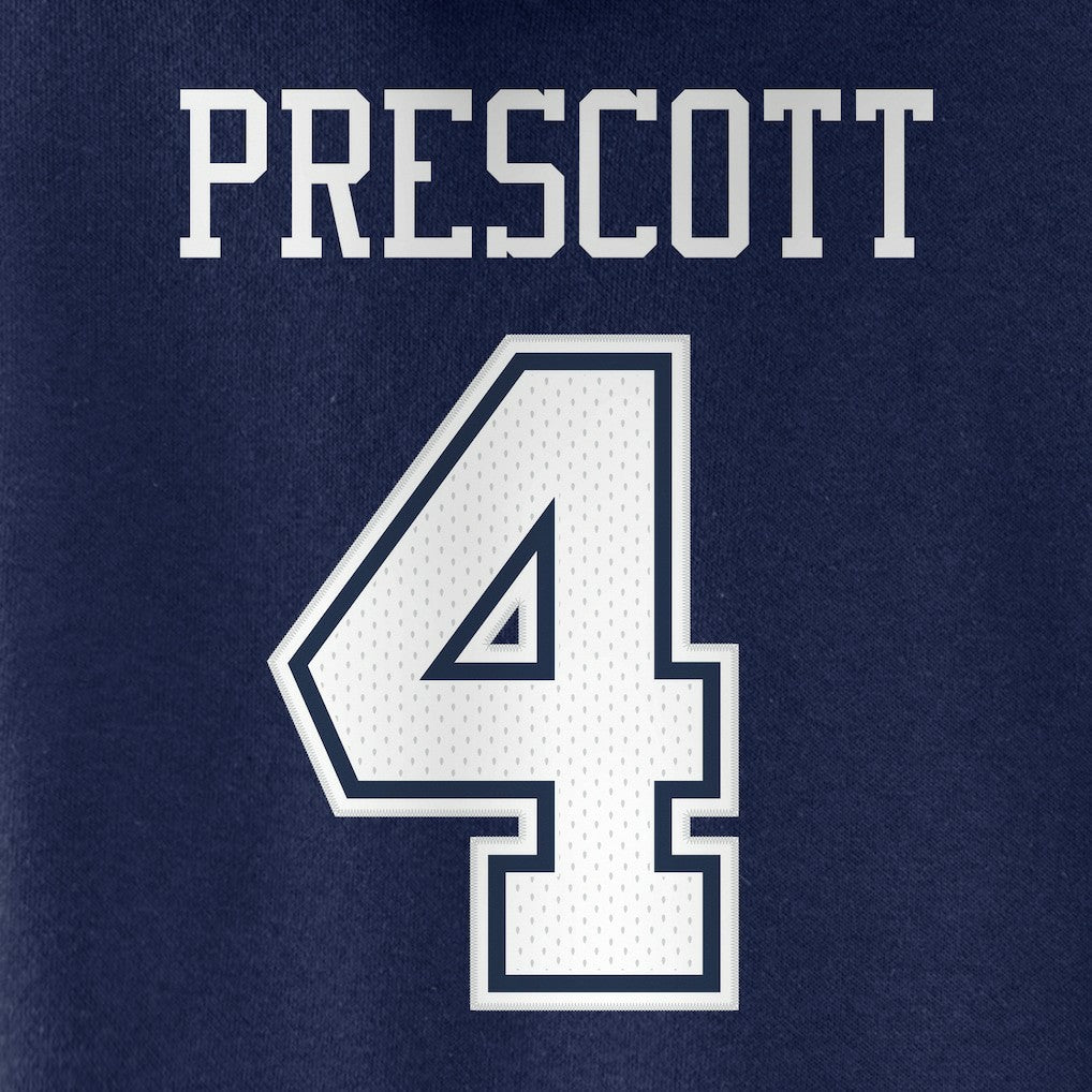 Dak Prescott Dallas Cowboys Women's Player Icon Name & Number V-Neck Pullover Hoodie Navy - Fanatics