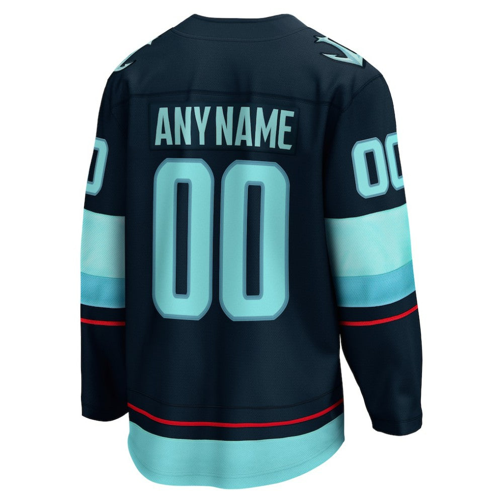 Seattle Kraken Fanatics Home Breakaway Custom Jersey - Deep Sea Blue | NHL Jerseys
