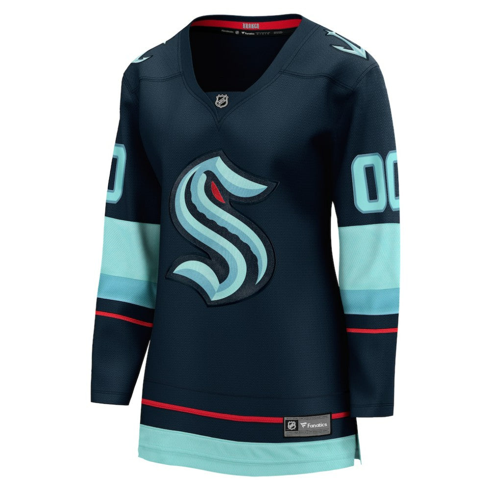 Seattle Kraken Fanatics Women's Home Breakaway Custom Jersey - Deep Sea Blue | NHL Jerseys