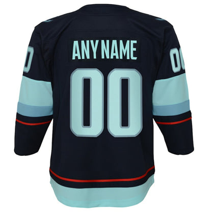 Seattle Kraken Youth Home Premier Custom Jersey - Navy | NHL Jerseys