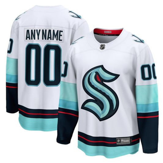 Seattle Kraken Fanatics Away Breakaway Custom Jersey - White | NHL Jerseys