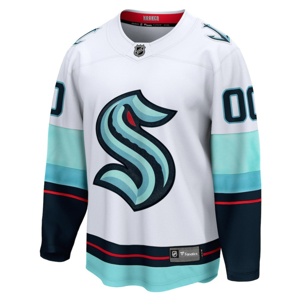 Seattle Kraken Fanatics Away Breakaway Custom Jersey - White | NHL Jerseys