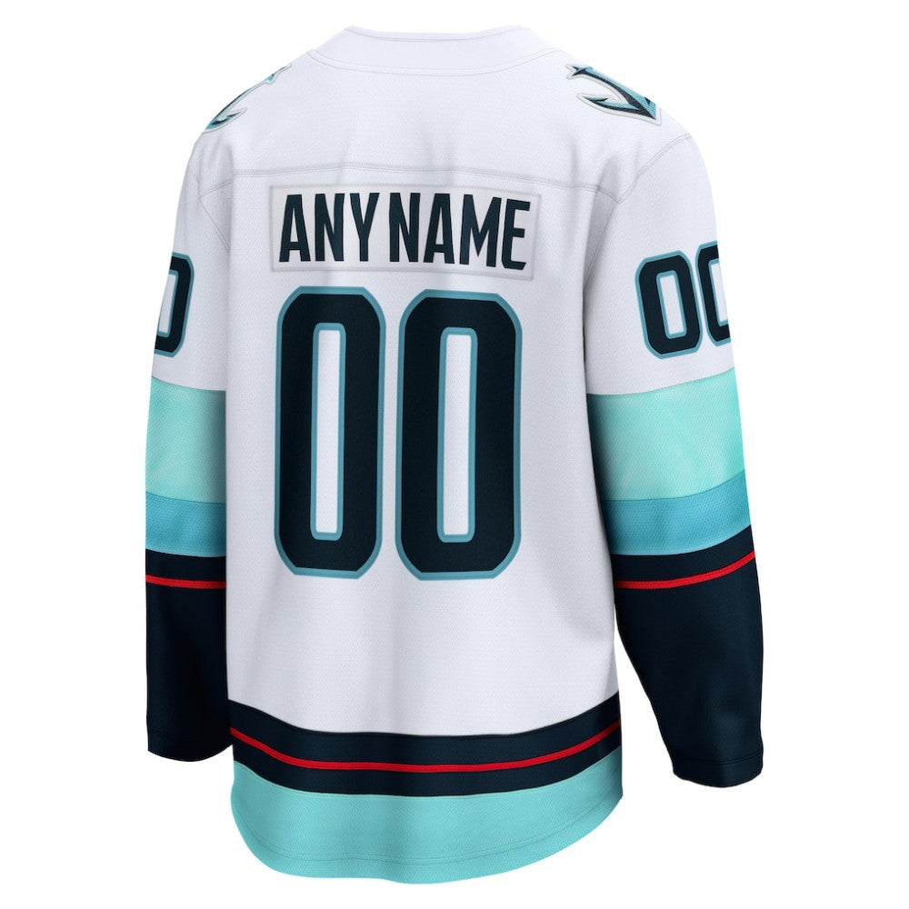 Seattle Kraken Fanatics Away Breakaway Custom Jersey - White | NHL Jerseys