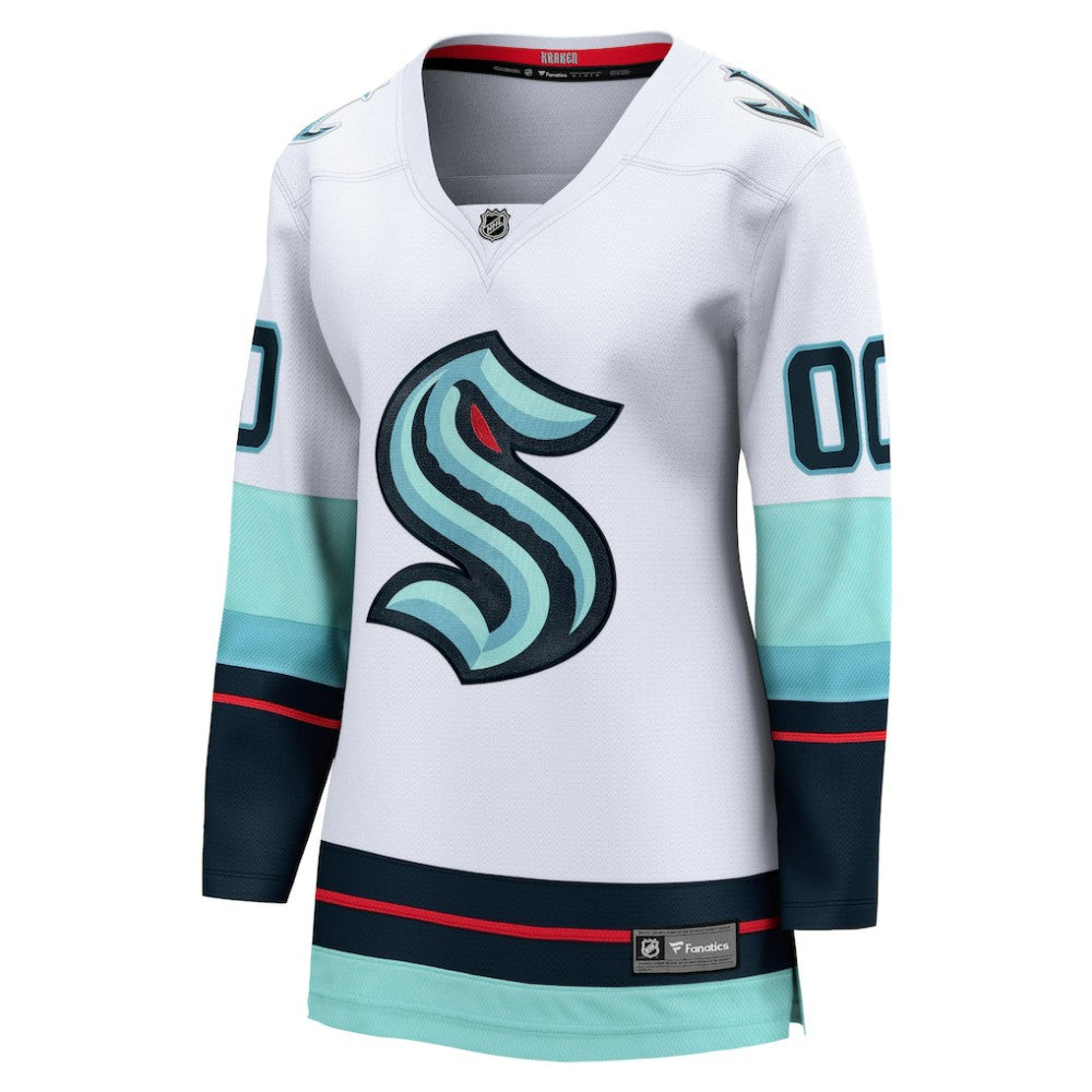 Seattle Kraken Fanatics Women's Away Breakaway Custom Jersey White