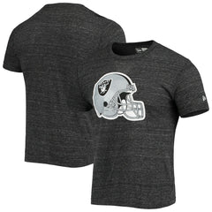 Las Vegas Raiders New Era Helmet Logo Tri-Blend T-Shirt Black - NFL