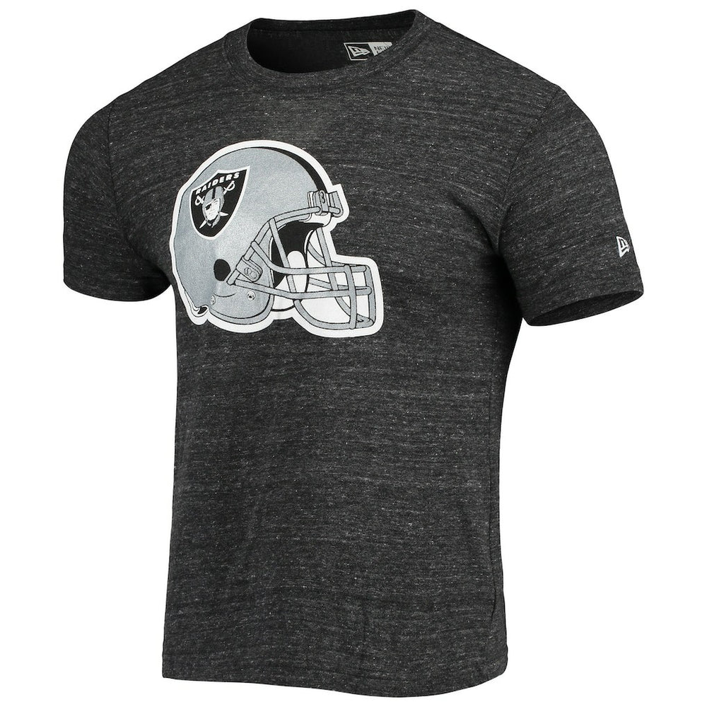 Las Vegas Raiders New Era Helmet Logo Tri-Blend T-Shirt Black - NFL
