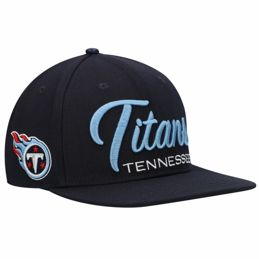 Tennessee Titans Pro Standard Script Wordmark Snapback Hat Navy - NFL