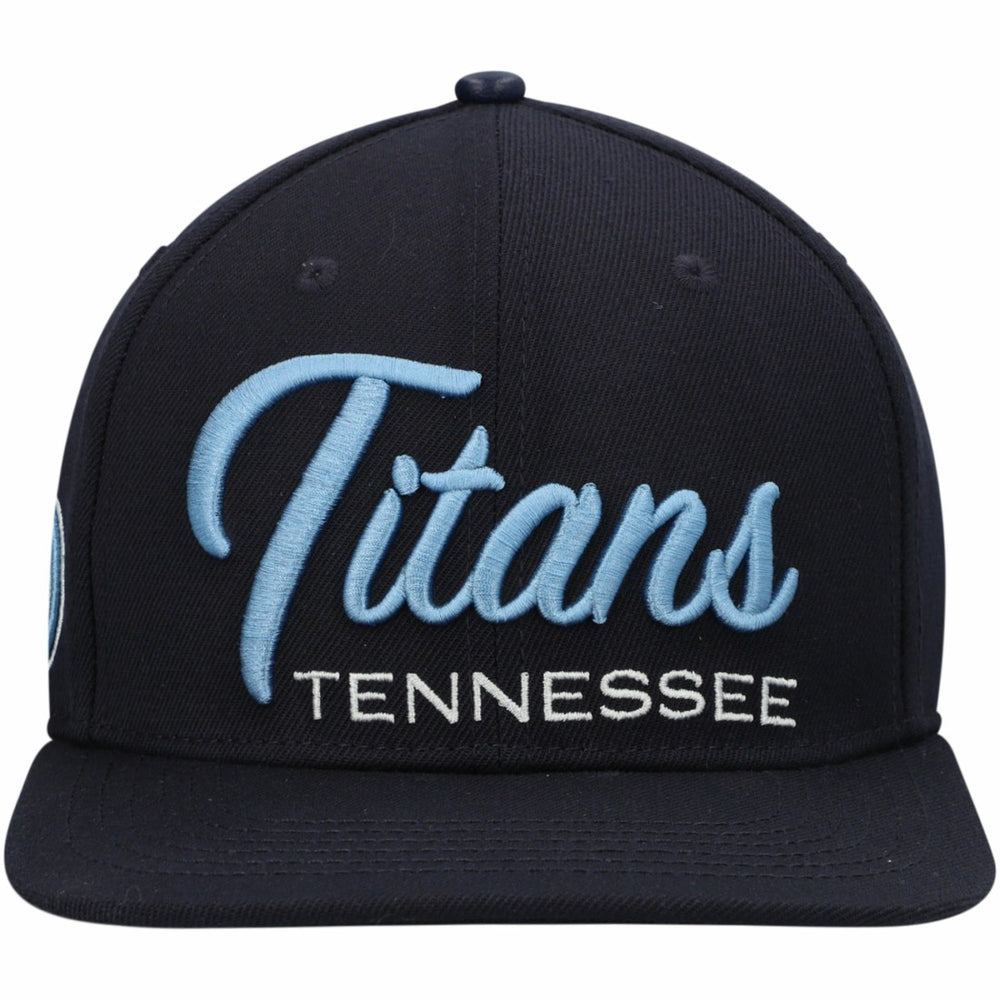 Tennessee Titans Pro Standard Script Wordmark Snapback Hat Navy - NFL