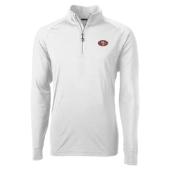 San Francisco 49ers Cutter & Buck Adapt Eco Knit Quarter-Zip Pullover Jacket White - NFL