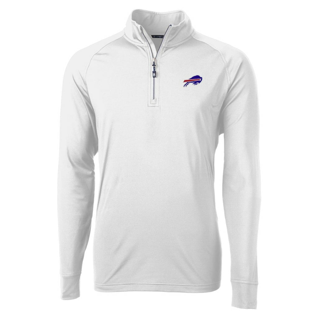Buffalo Bills Cutter & Buck Adapt Eco Knit Quarter-Zip Pullover Jacket White - NFL