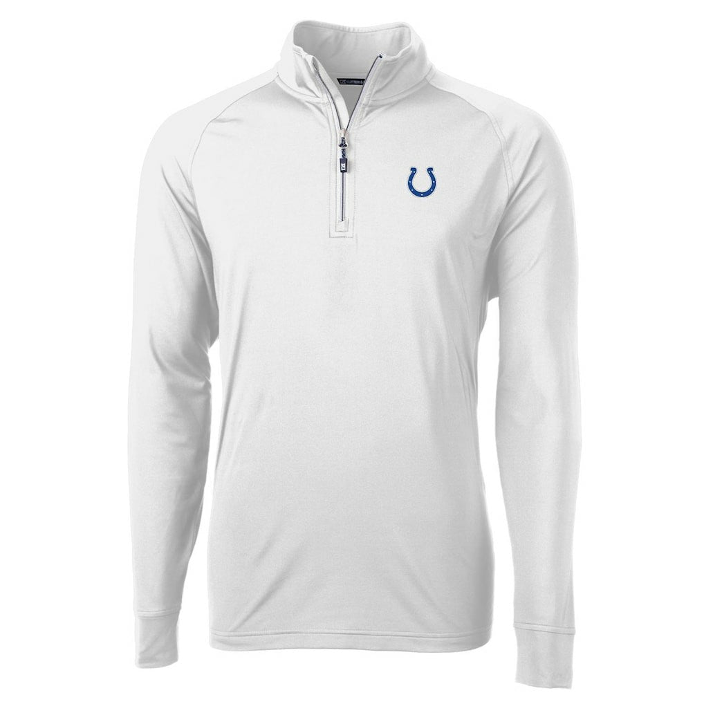Indianapolis Colts Cutter & Buck Adapt Eco Knit Quarter-Zip Pullover Jacket White - NFL