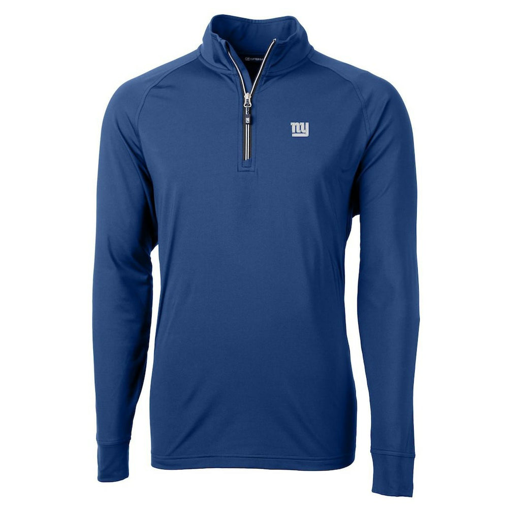 New York Giants Cutter & Buck Adapt Eco Knit Quarter-Zip Pullover Jacket Royal - NFL
