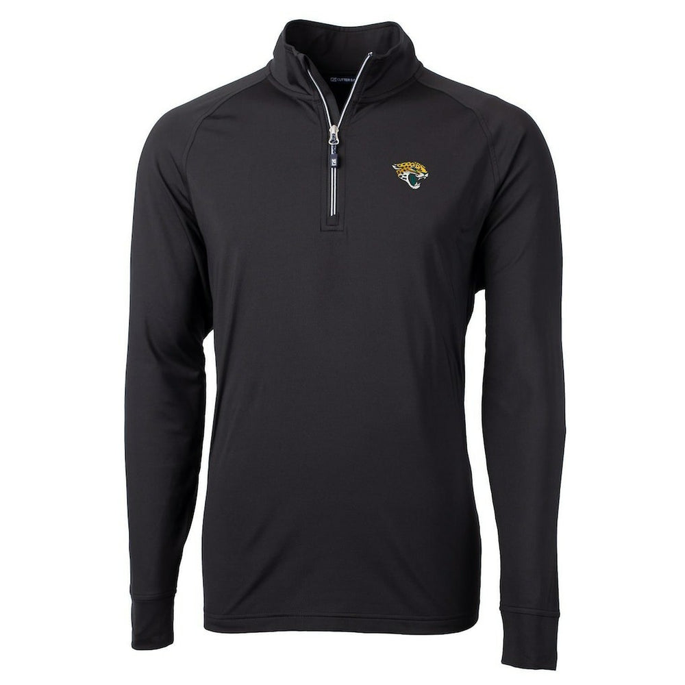 Jacksonville Jaguars Cutter & Buck Adapt Eco Knit Quarter-Zip Pullover Jacket Black - NFL