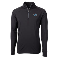 Detroit Lions Cutter & Buck Adapt Eco Knit Quarter-Zip Pullover Jacket Black - NFL