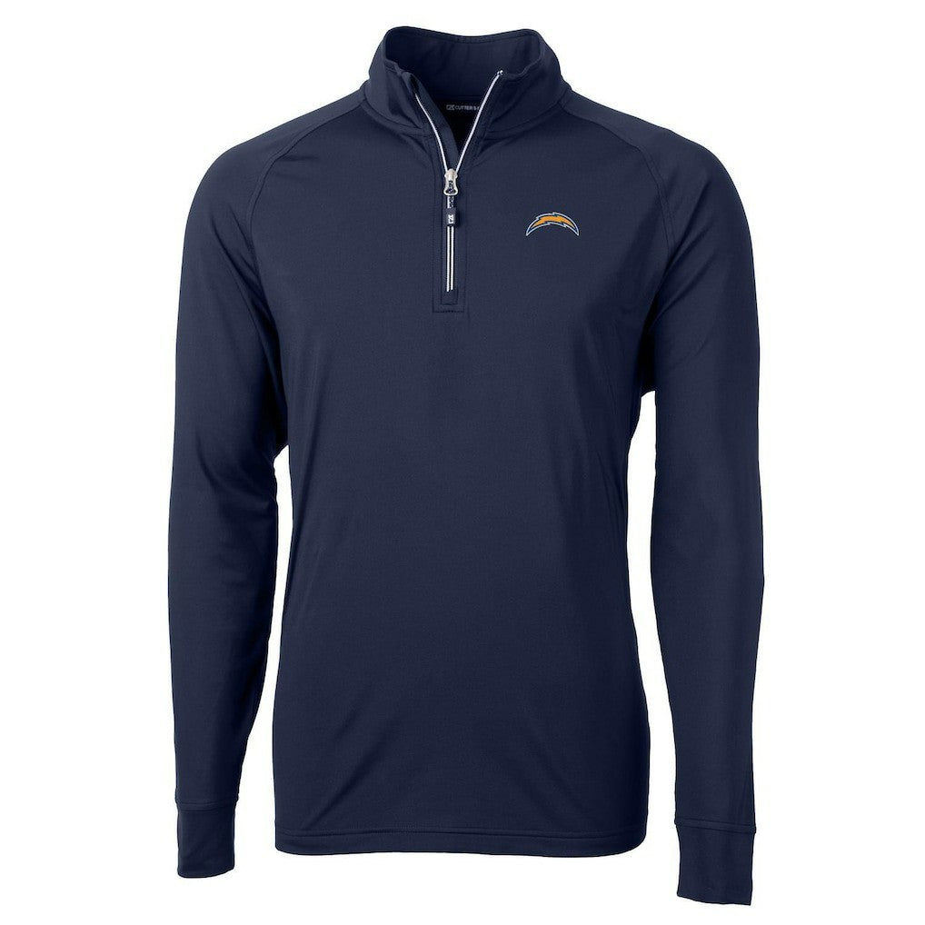 Los Angeles Chargers Cutter & Buck Adapt Eco Knit Quarter-Zip Pullover Jacket Navy - NFL