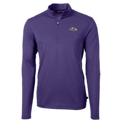 Baltimore Ravens Cutter & Buck Virtue Eco Pique Recycled Quarter-Zip Pullover Jacket Purple - NFL