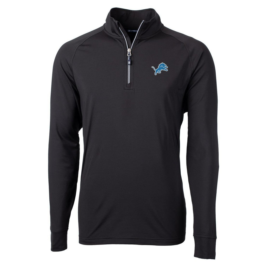 Detroit Lions Cutter & Buck Big & Tall Adapt Eco Knit Quarter-Zip Pullover Jacket Black - NFL