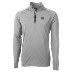 New York Giants Cutter & Buck Big & Tall Adapt Eco Knit Quarter-Zip Pullover Jacket Gray - NFL