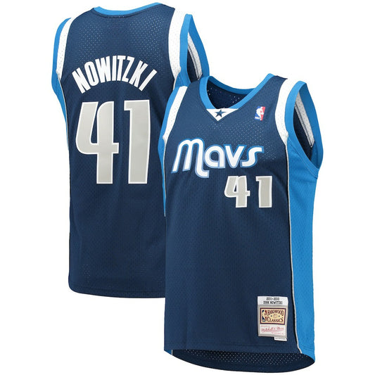 Dirk Nowitzki Dallas Mavericks 2011/12 Hardwood Classics Swingman Jersey sale - Navy | NBA Jerseys