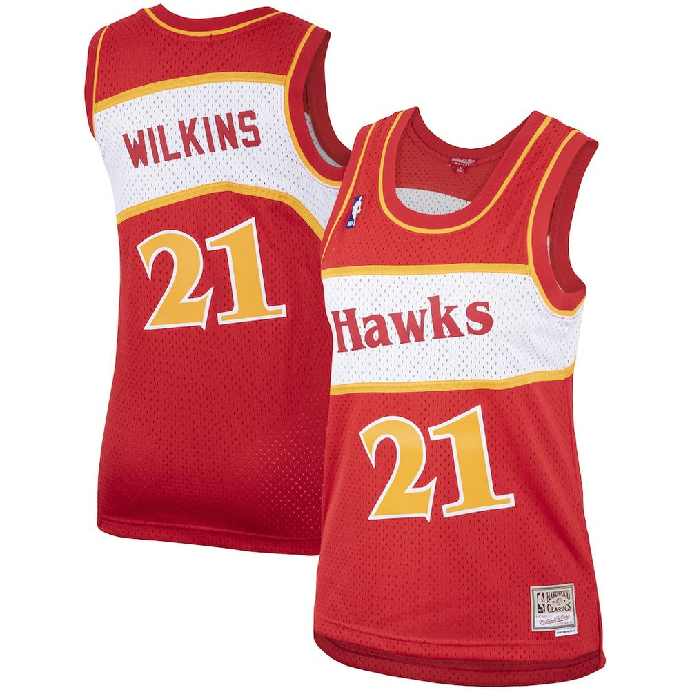 Mitchell & Ness - Dominique Wilkins Atlanta Hawks Women's Hardwood Classics Swingman Jersey - Red