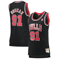 Mitchell & Ness - Dennis Rodman Chicago Bulls Women's Hardwood Classics Swingman Jersey - Black