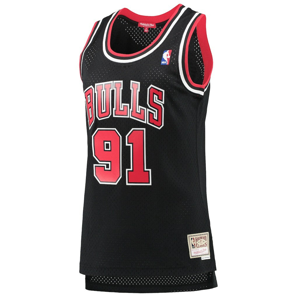 Mitchell & Ness - Dennis Rodman Chicago Bulls Women's Hardwood Classics Swingman Jersey - Black