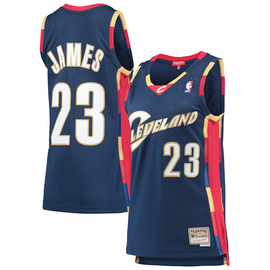LeBron James Cleveland Cavaliers Women's Hardwood Classics Swingman Jersey sale - Navy | NBA Jerseys