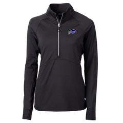 Buffalo Bills Cutter & Buck Women's Adapt Eco Knit Half-Zip Pullover Jacket Black - NFL
