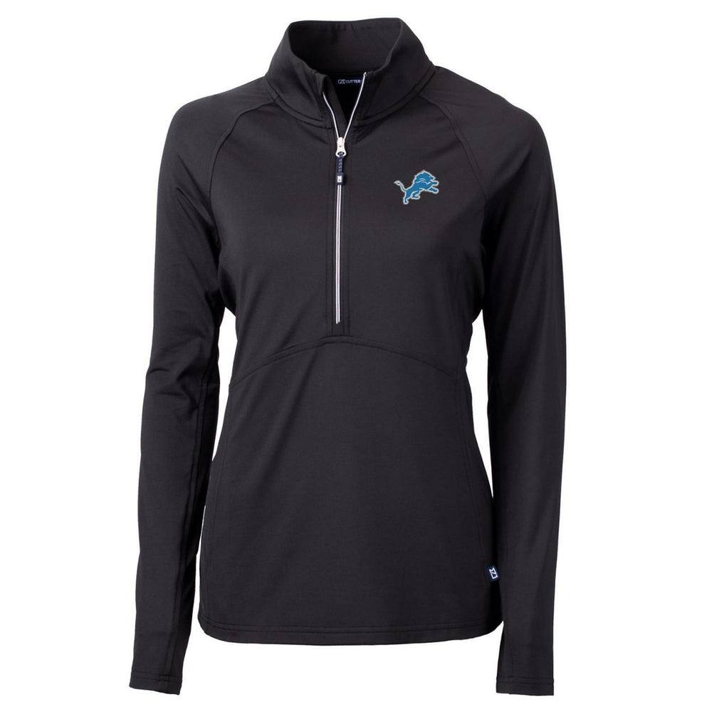 Detroit Lions Cutter & Buck Women's Adapt Eco Knit Half-Zip Pullover Jacket Black - NFL