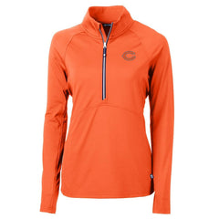 Chicago Bears Cutter & Buck Women's Adapt Eco Knit Half-Zip Pullover Jacket Orange - NFL