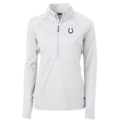 Indianapolis Colts Cutter & Buck Women's Adapt Eco Knit Half-Zip Pullover Jacket White - NFL