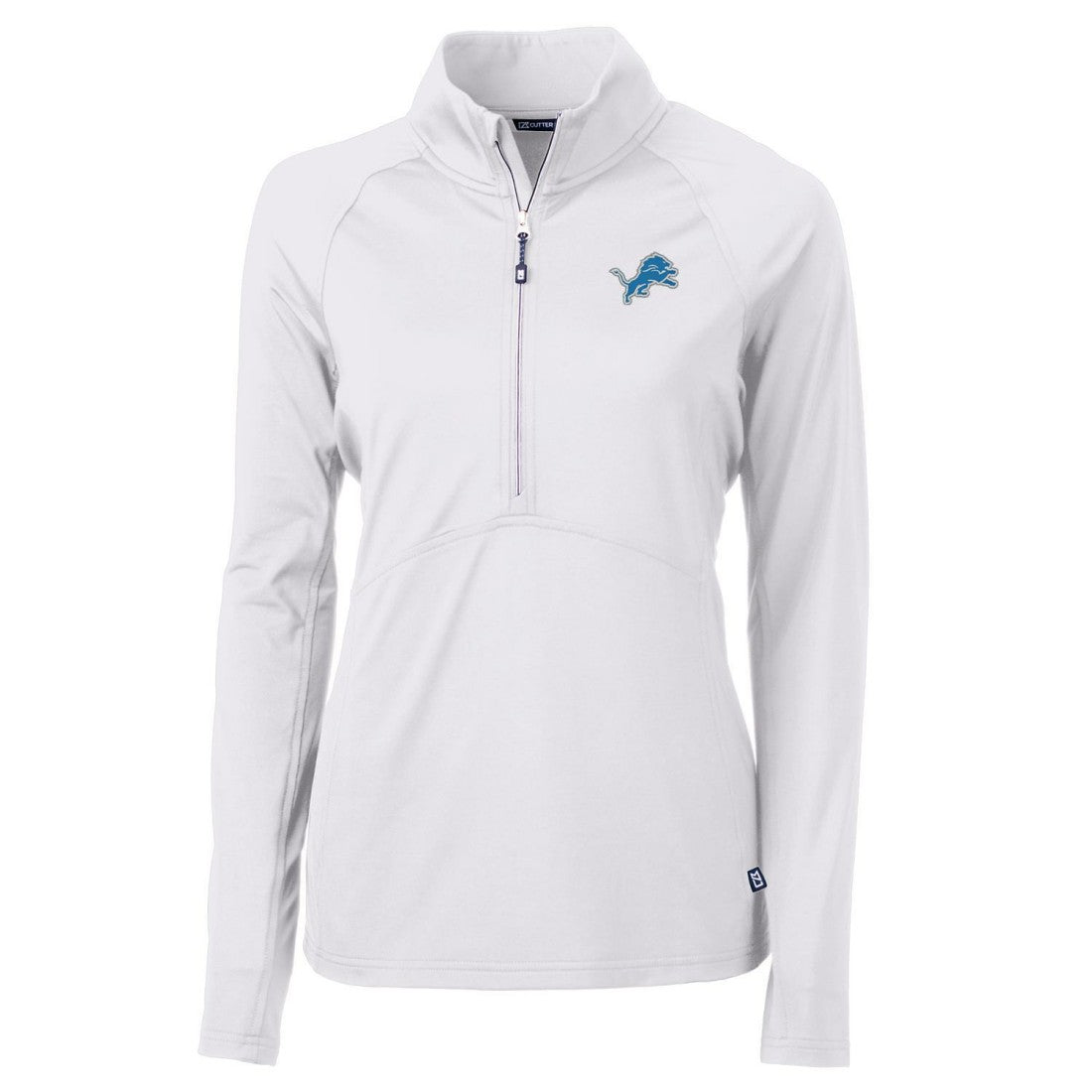 Detroit Lions Cutter & Buck Women's Adapt Eco Knit Half-Zip Pullover Jacket White - NFL
