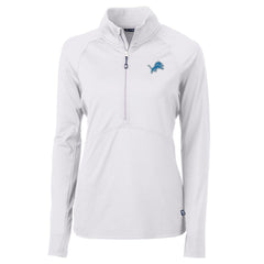Detroit Lions Cutter & Buck Women's Adapt Eco Knit Half-Zip Pullover Jacket White - NFL