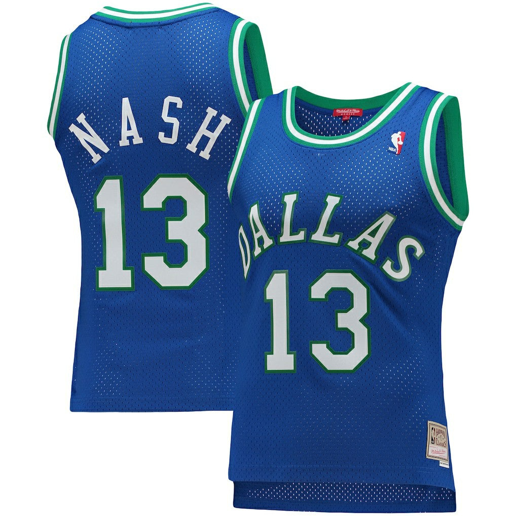Mitchell & Ness - Steve Nash Dallas Mavericks Women's 1998/99 Hardwood Classics Swingman Jersey - Blue