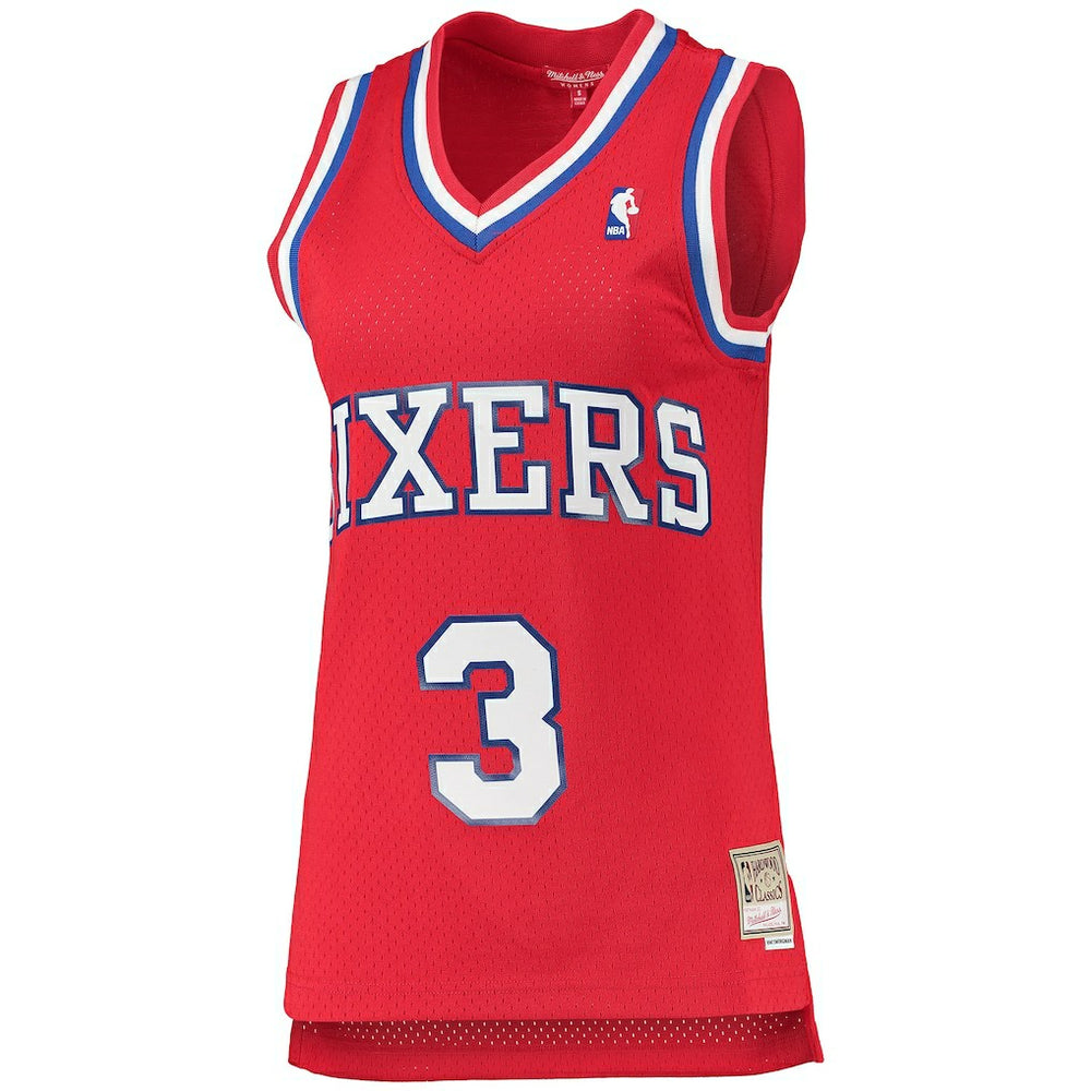 Mitchell & Ness - Allen Iverson Philadelphia 76ers Women's 2002/03 Hardwood Classics Swingman Jersey - Red