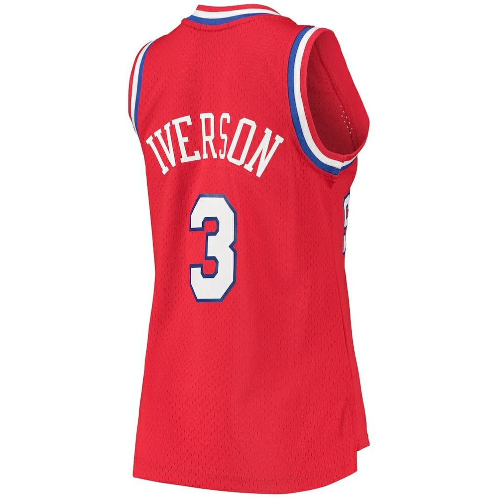 Mitchell & Ness - Allen Iverson Philadelphia 76ers Women's 2002/03 Hardwood Classics Swingman Jersey - Red