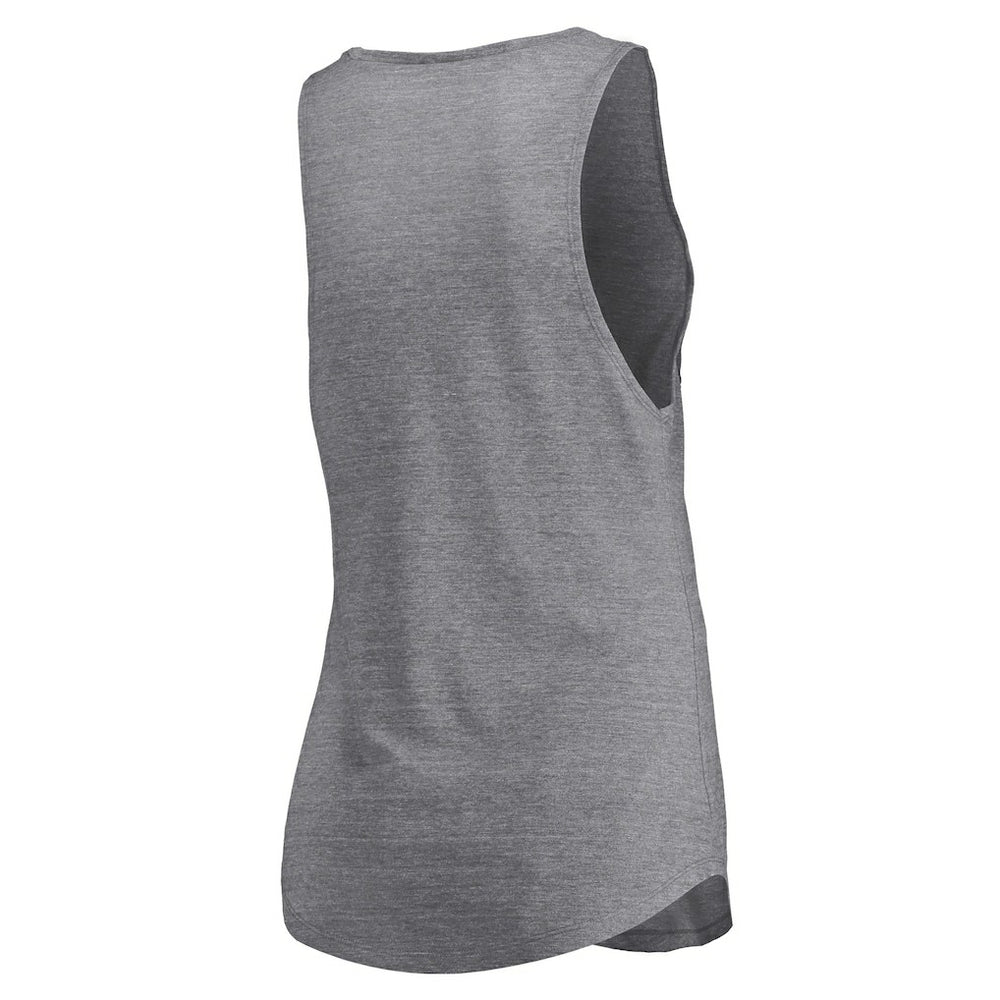 Fanatics - Dallas Mavericks Women's Quality Time Open Scoop Neck Tri-Blend Tank Top - Heathered Gray