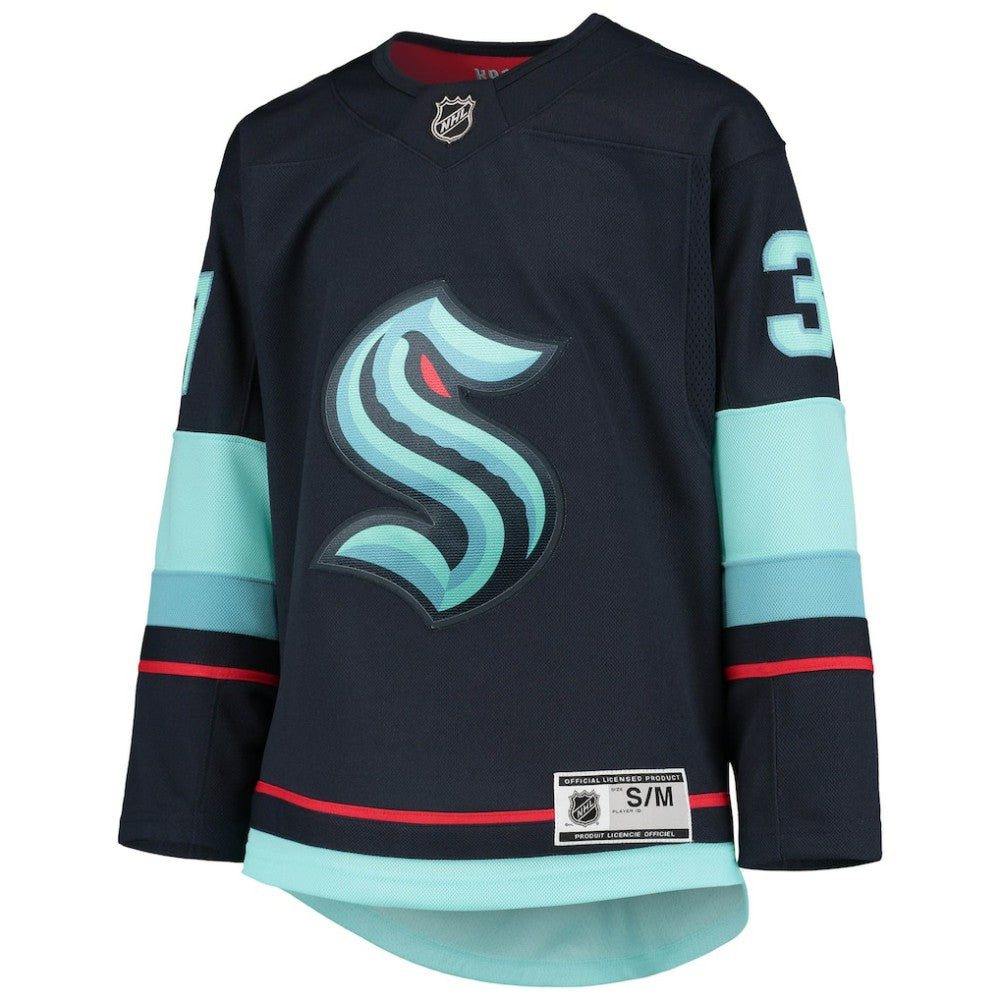 Yanni Gourde Seattle Kraken Youth Home Premier Player Jersey - Deep Sea Blue | NHL Jerseys