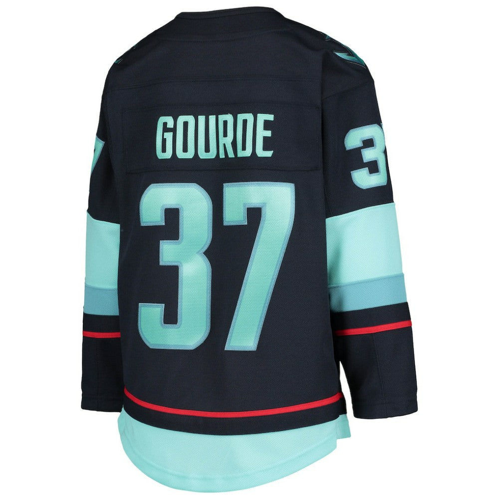 Yanni Gourde Seattle Kraken Youth Home Premier Player Jersey - Deep Sea Blue | NHL Jerseys