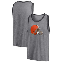 Cleveland Browns Famous Tri-Blend Tank Top Heathered Gray/Heathered Charcoal - Fanatics