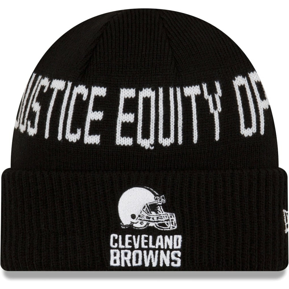 Cleveland Browns New Era Team Social Justice Cuffed Knit Hat Black - NFL