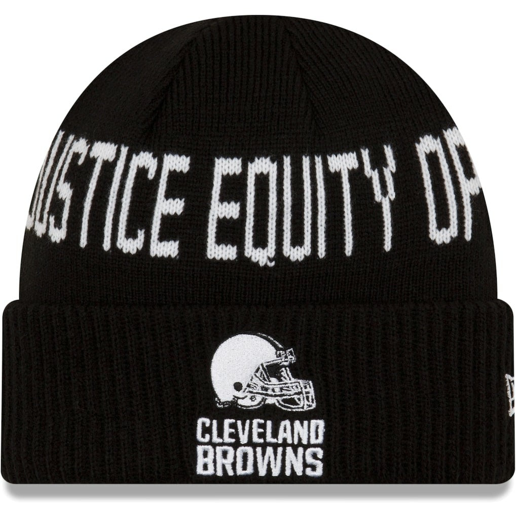 Cleveland Browns New Era Team Social Justice Cuffed Knit Hat Black - NFL