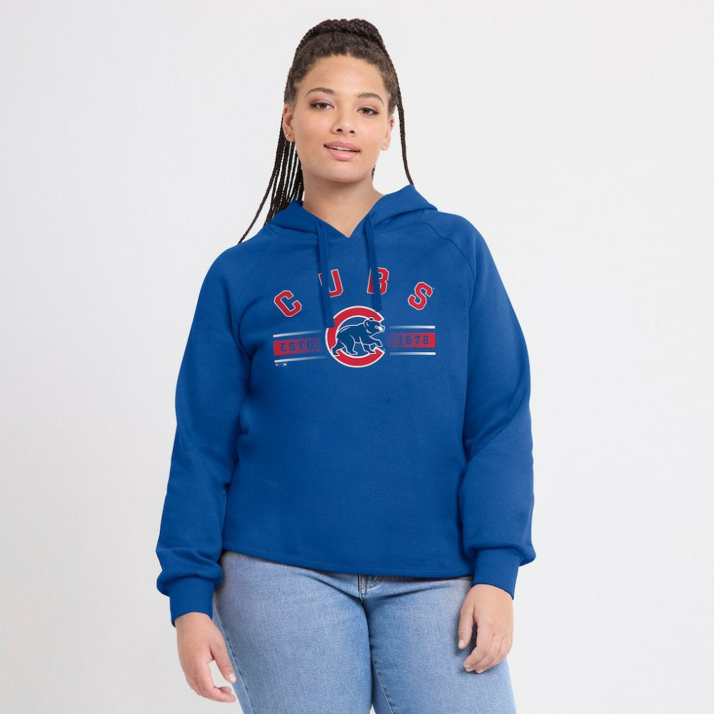 Chicago Cubs Fanatics Women's Perfect Play Raglan Pullover Hoodie Near Me