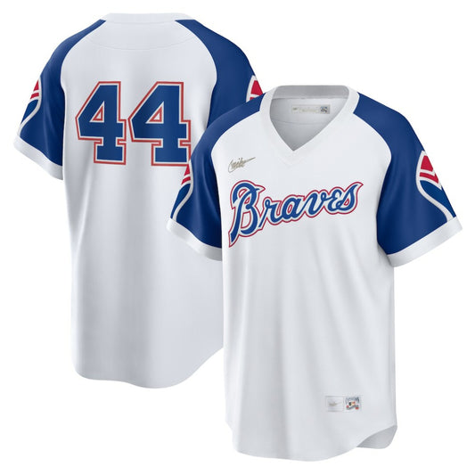 Hank Aaron Atlanta Braves Nike Home Cooperstown Collection Player Jersey - White | MLB Jerseys