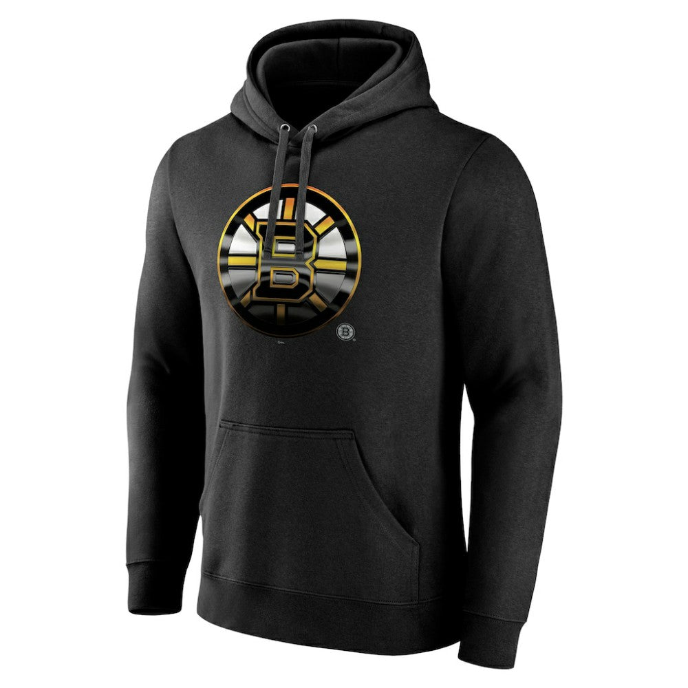 Boston Bruins Personalized Midnight Mascot Logo Pullover Hoodie Black